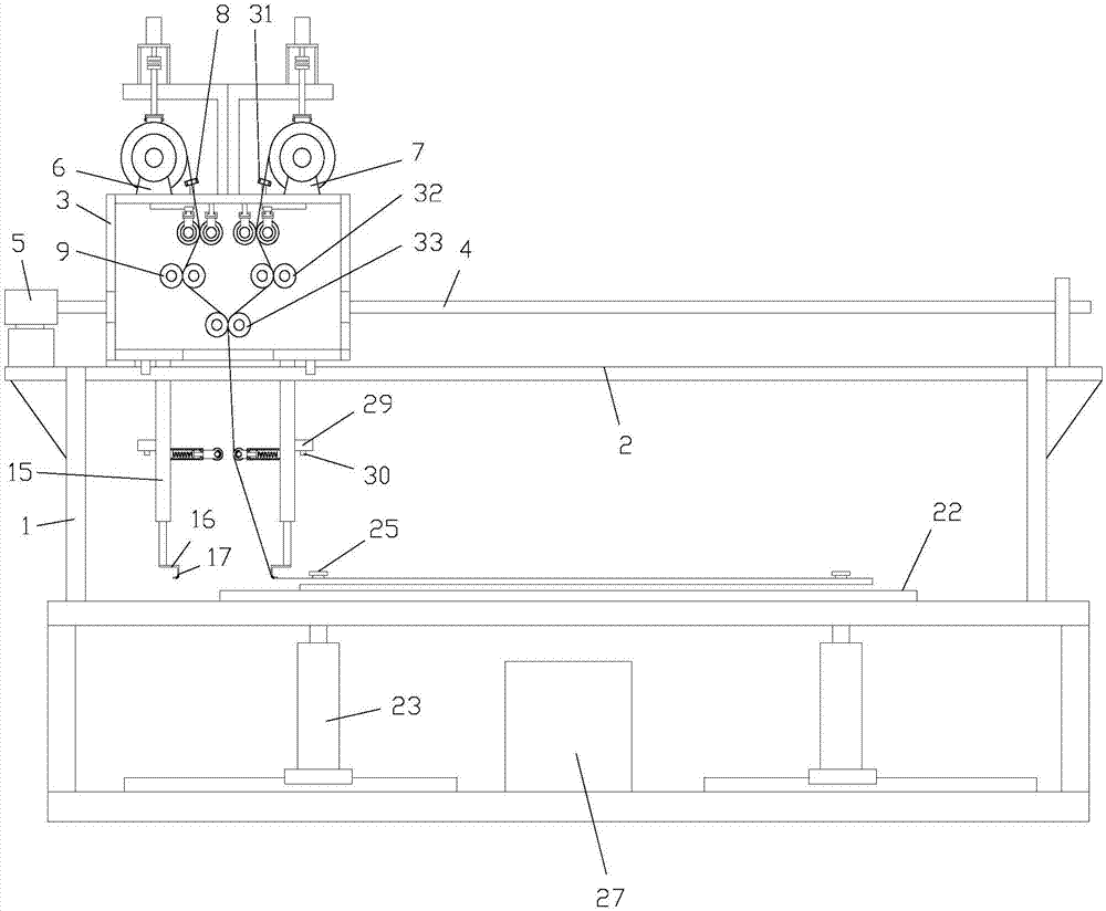 Double roll cloth system with deflection adjustment