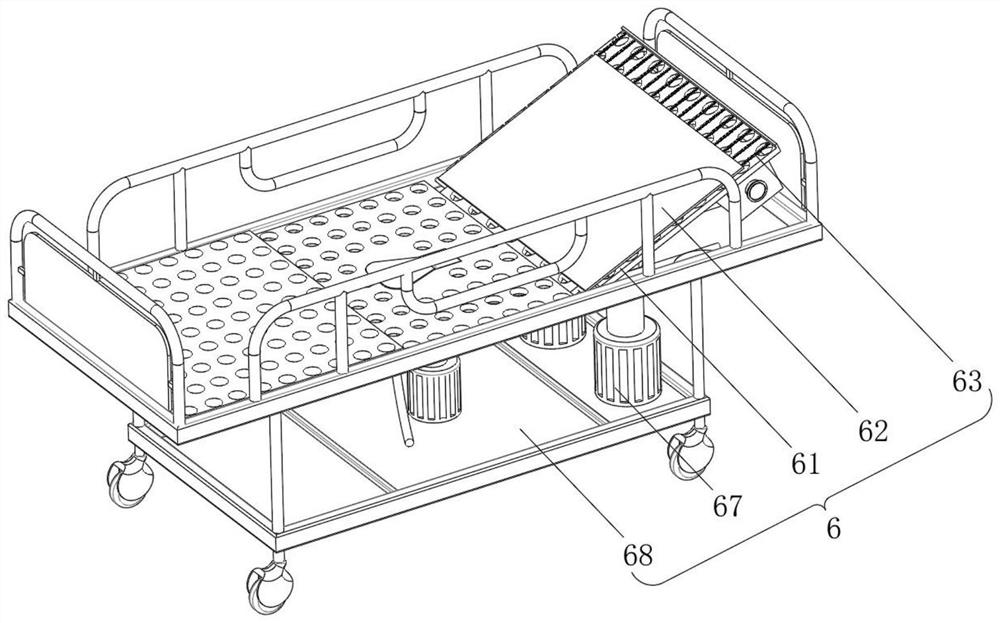 Comfortable and sanitary postpartum excretion nursing bed for obstetrical department