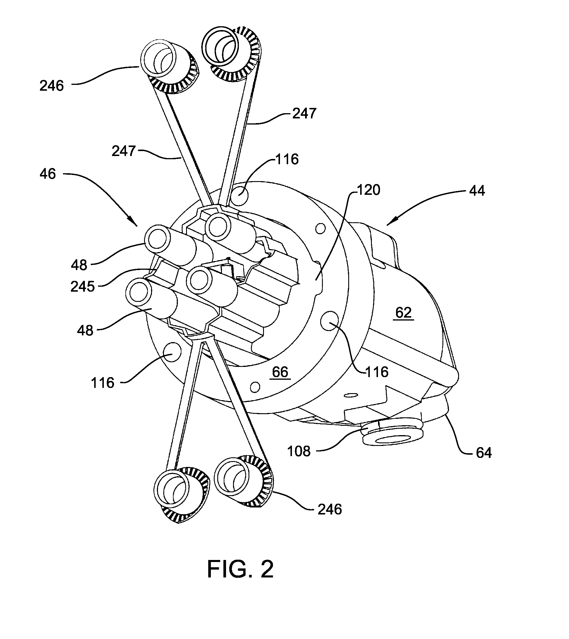 Removable inlet manifold for a medical/surgical waste collection system, the manifold including a driver for actuating a valve integral with the waste collection system