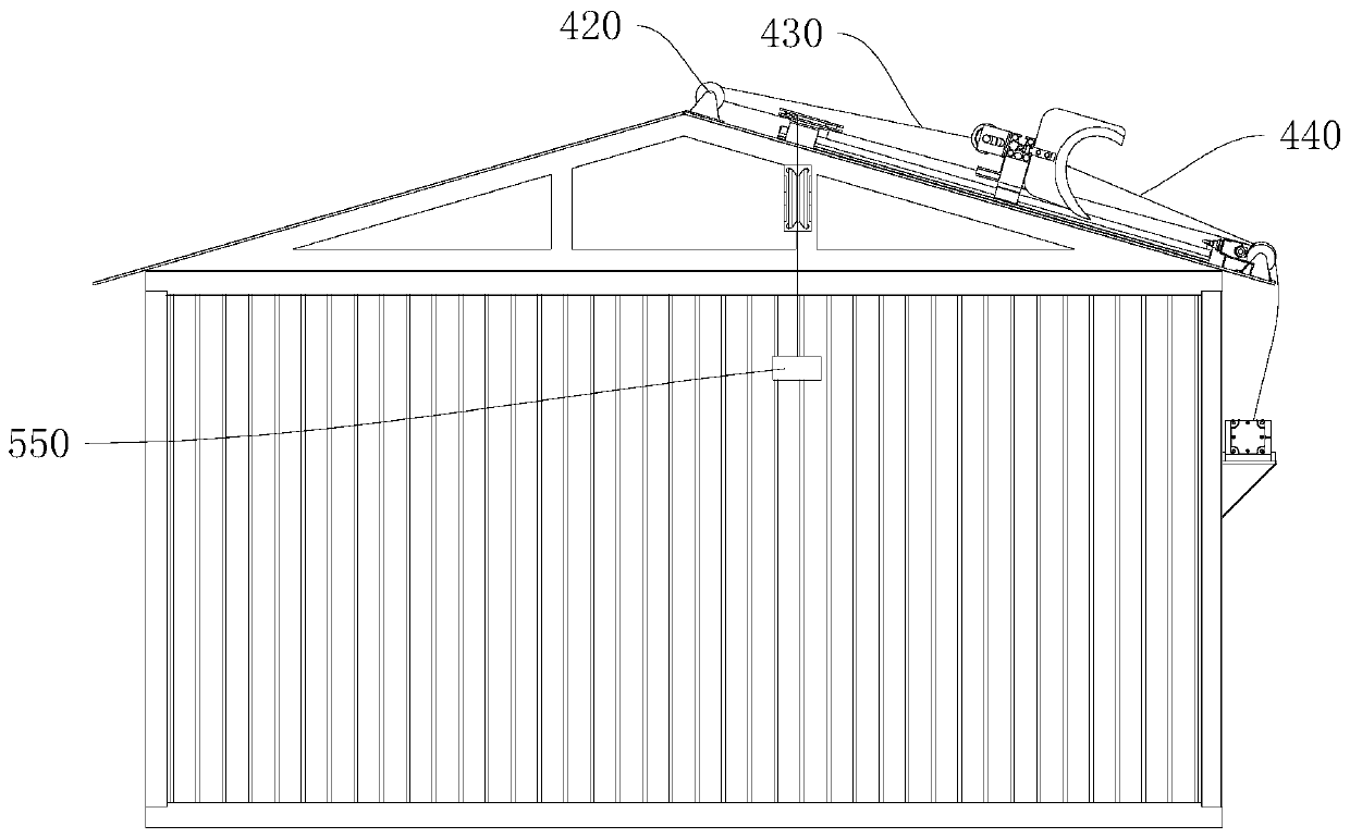 Pitched roof snow removal device