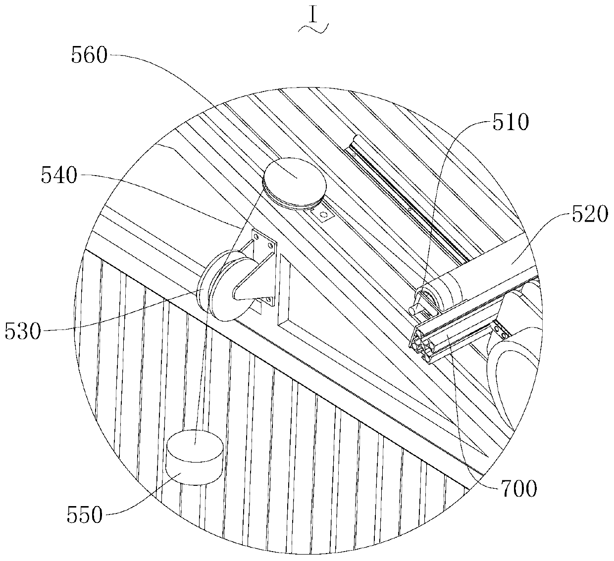 Pitched roof snow removal device