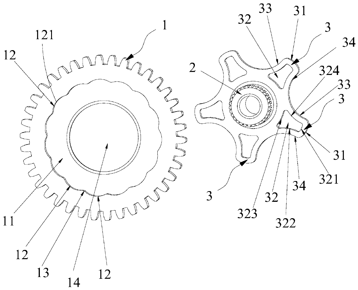 Clutch, steering engine and robot