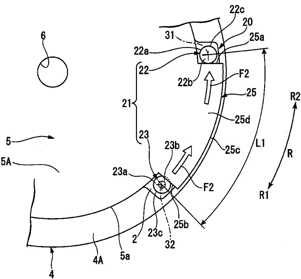 Portable apparatus component fixation structure