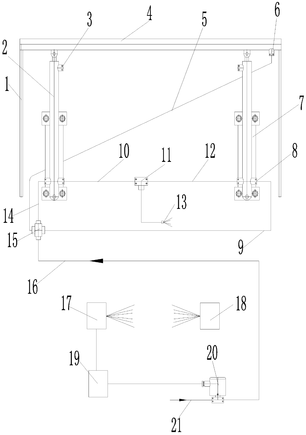 Method and device for automatically isolating dust sources and generating sprays for dust control and suppression