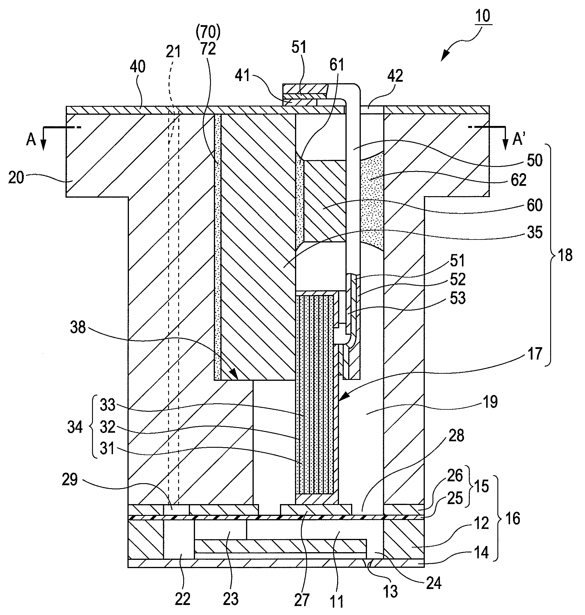 Liquid jet head, a liquid jet apparatus and a method for manufacturing a liquid jet head