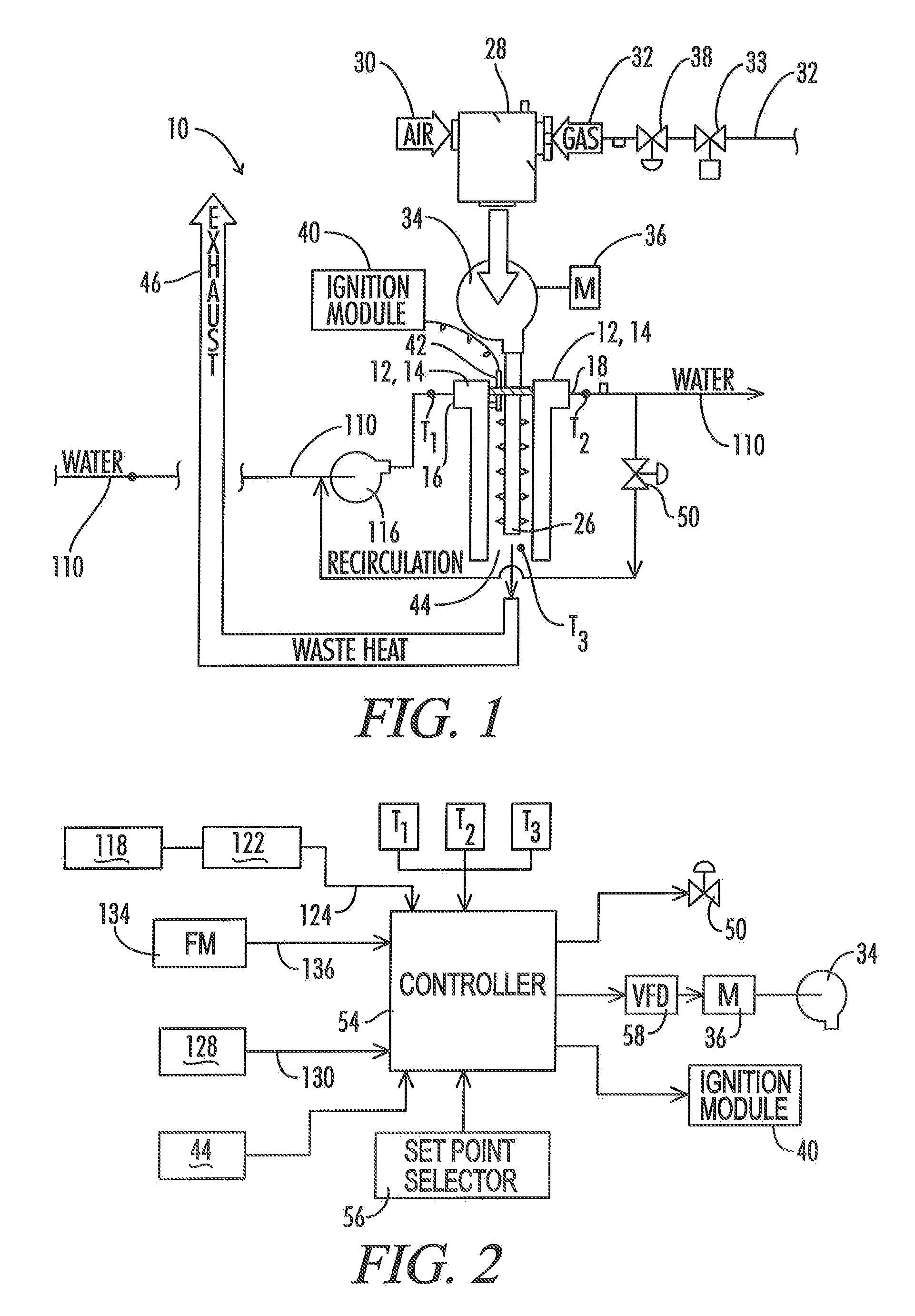Control system for modulating water heater