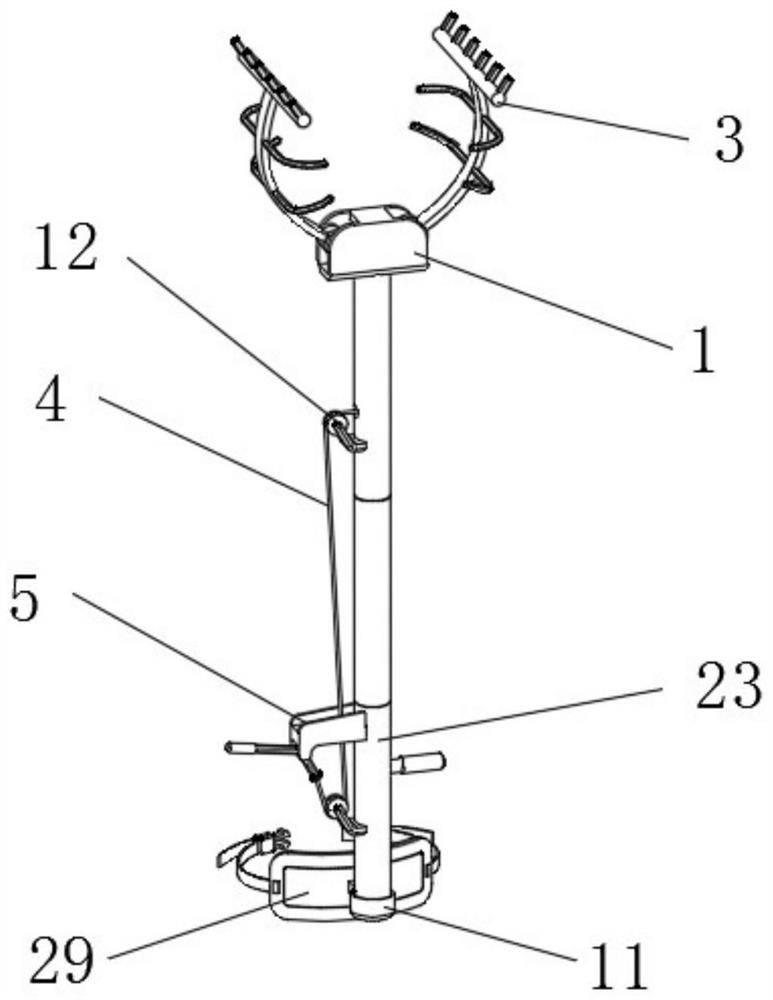 Fruit paper bag bagging device facilitating bagging