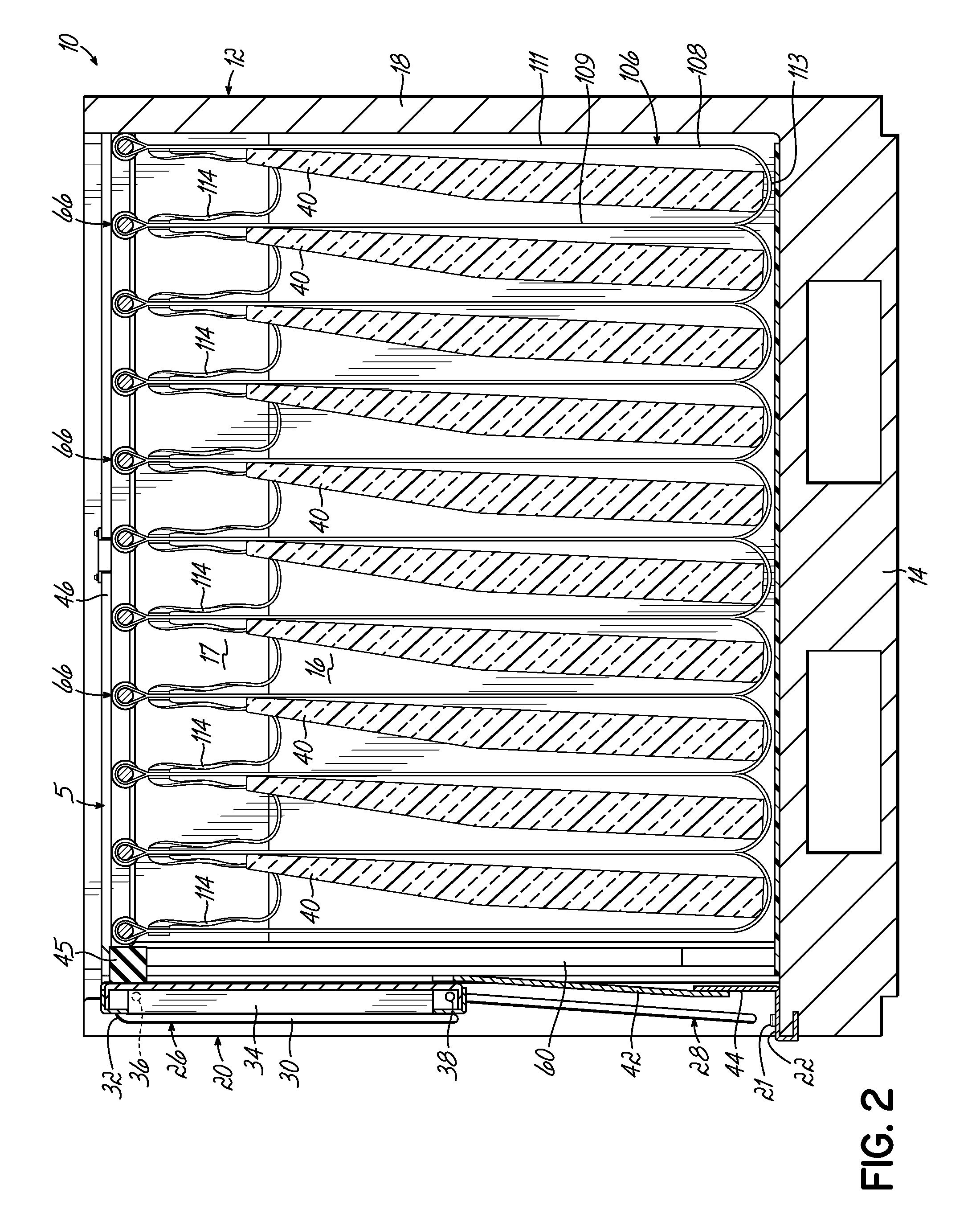 Container Having Metal Outer Frame For Supporting L-Shaped Tracks