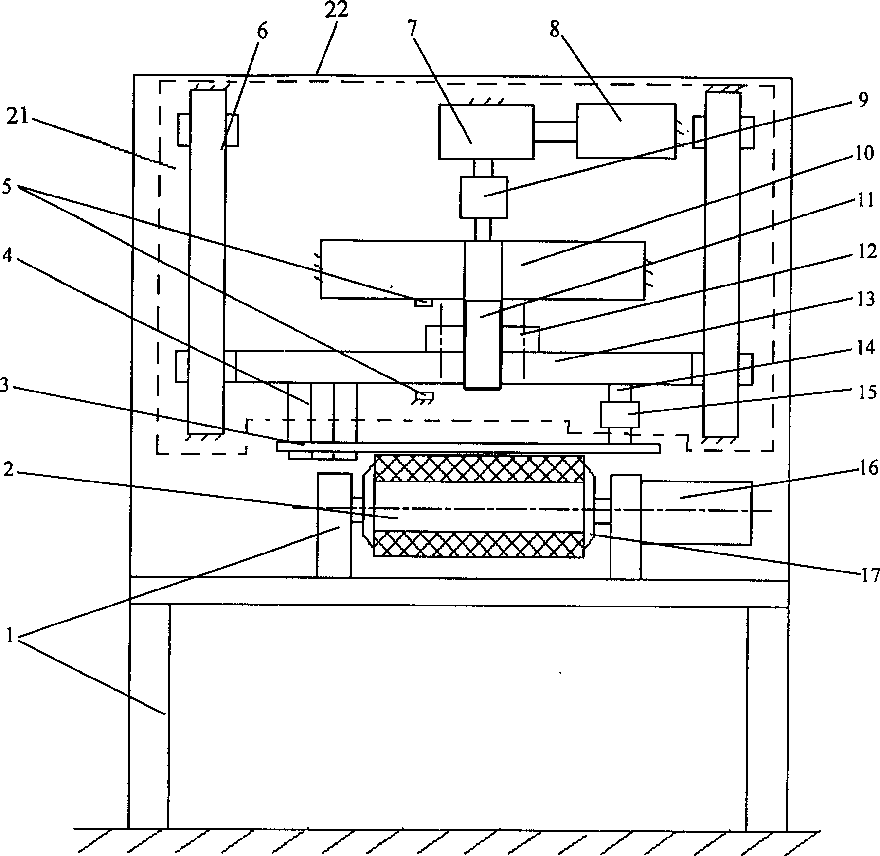 Twin shaft flexible roll-bending machine based on control of feeding force