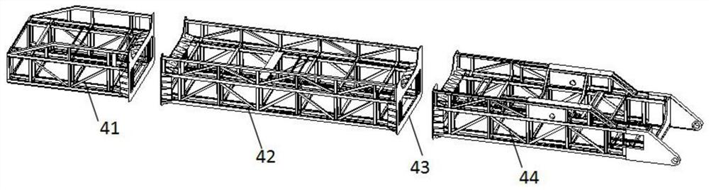 Carrier rocket unsupported transportation erecting launching system