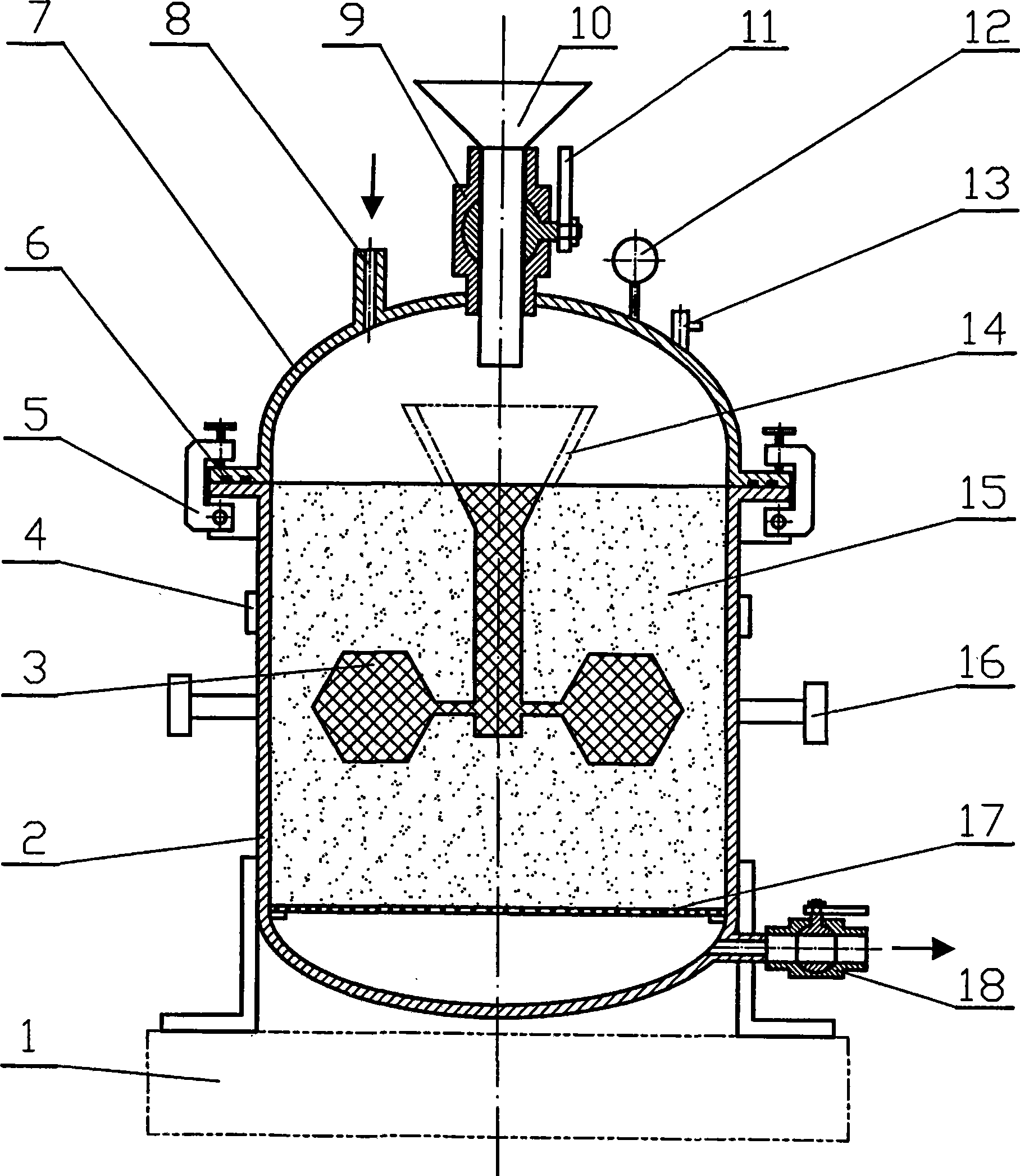 Aluminium alloy or magnesium alloy evaporative-pattern casting compression solidification device