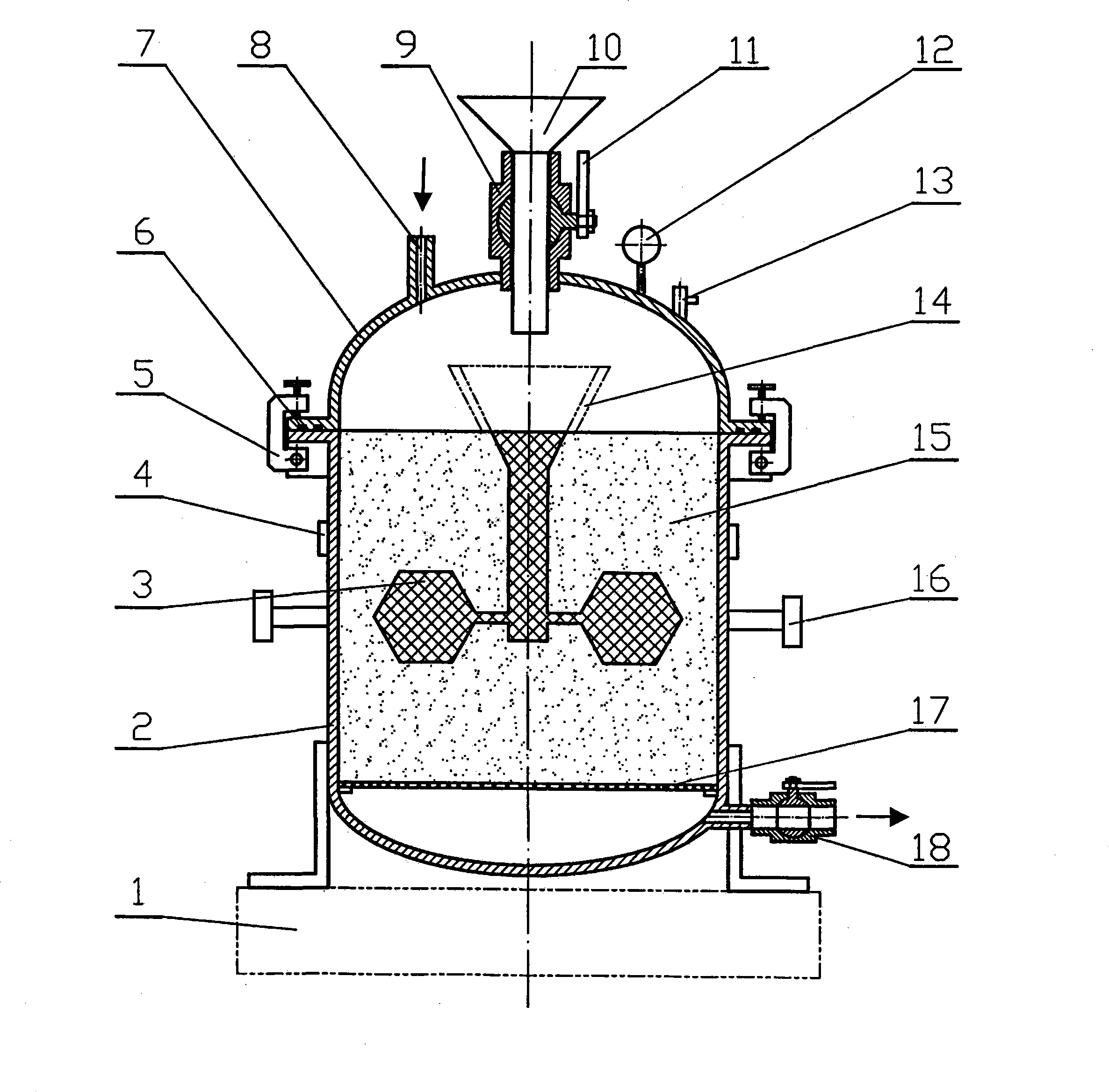 Aluminium alloy or magnesium alloy evaporative-pattern casting compression solidification device