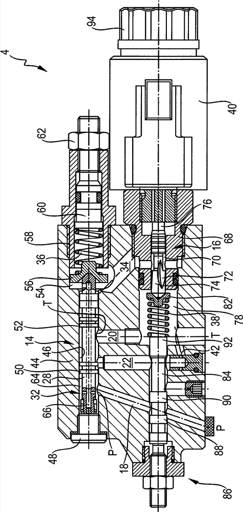 Hydraulic valve arrangement and hydraulic machine arrangement having same