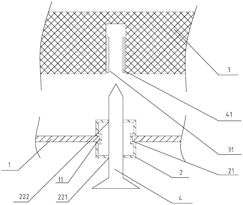 A mounting structure for a suspension device