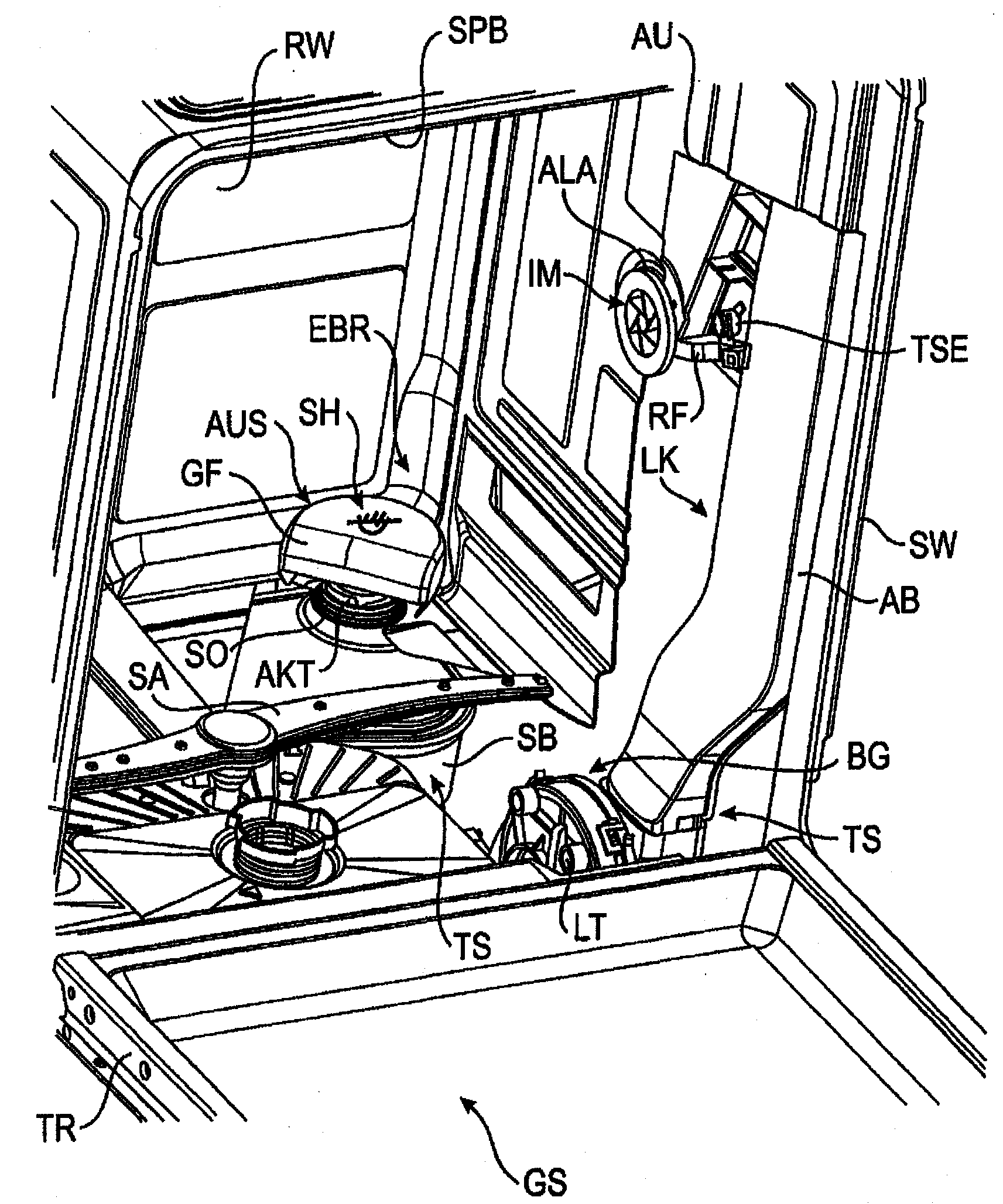 Dishwasher with sorption drying device