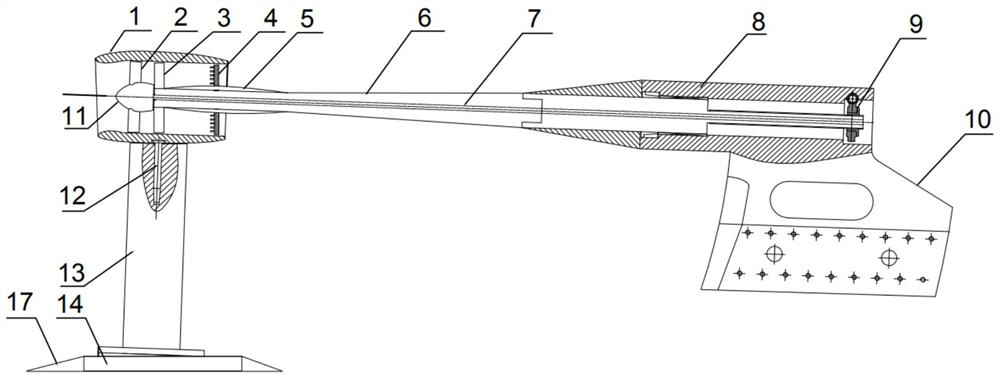 Split turbofan engine nacelle force measurement test device with power simulation and force measurement test method