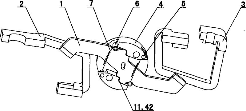 Contact system used for double-breakpoint plastic casing breaker