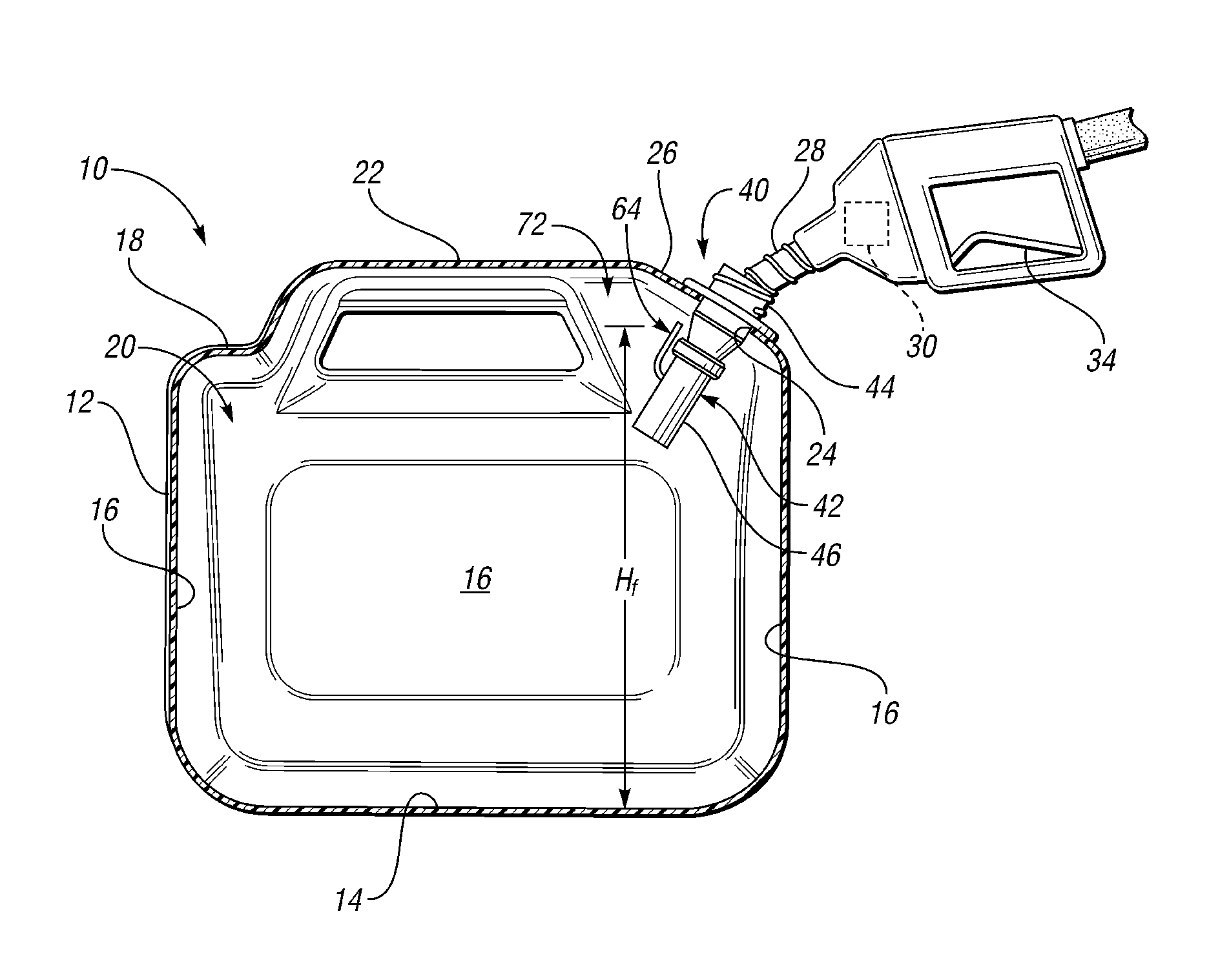 Overfill prevention control for fluid storage container