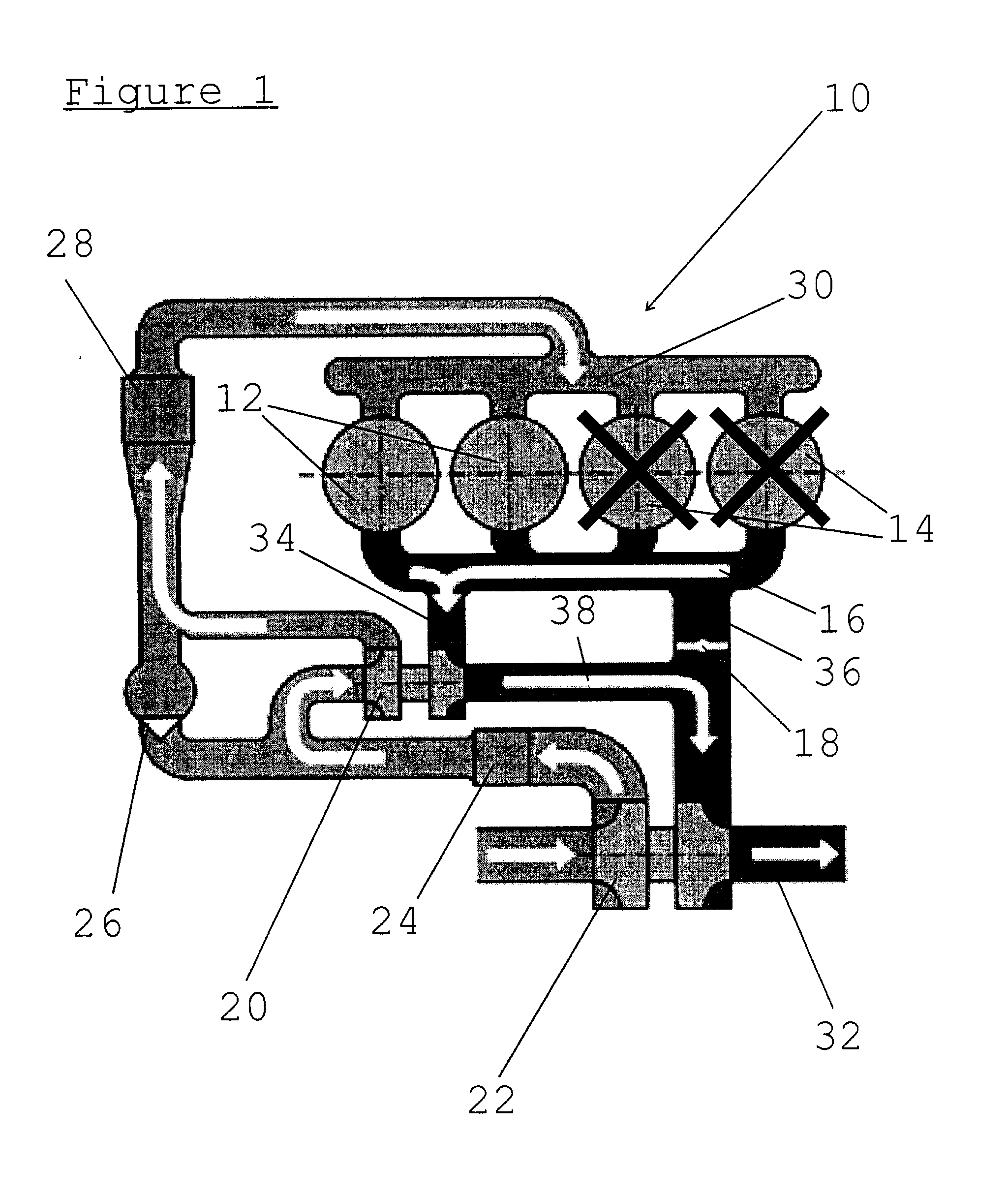 Turbo charging in a variable displacement engine