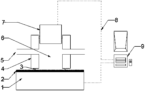 Water drop freezing nucleus measuring device and experimental method