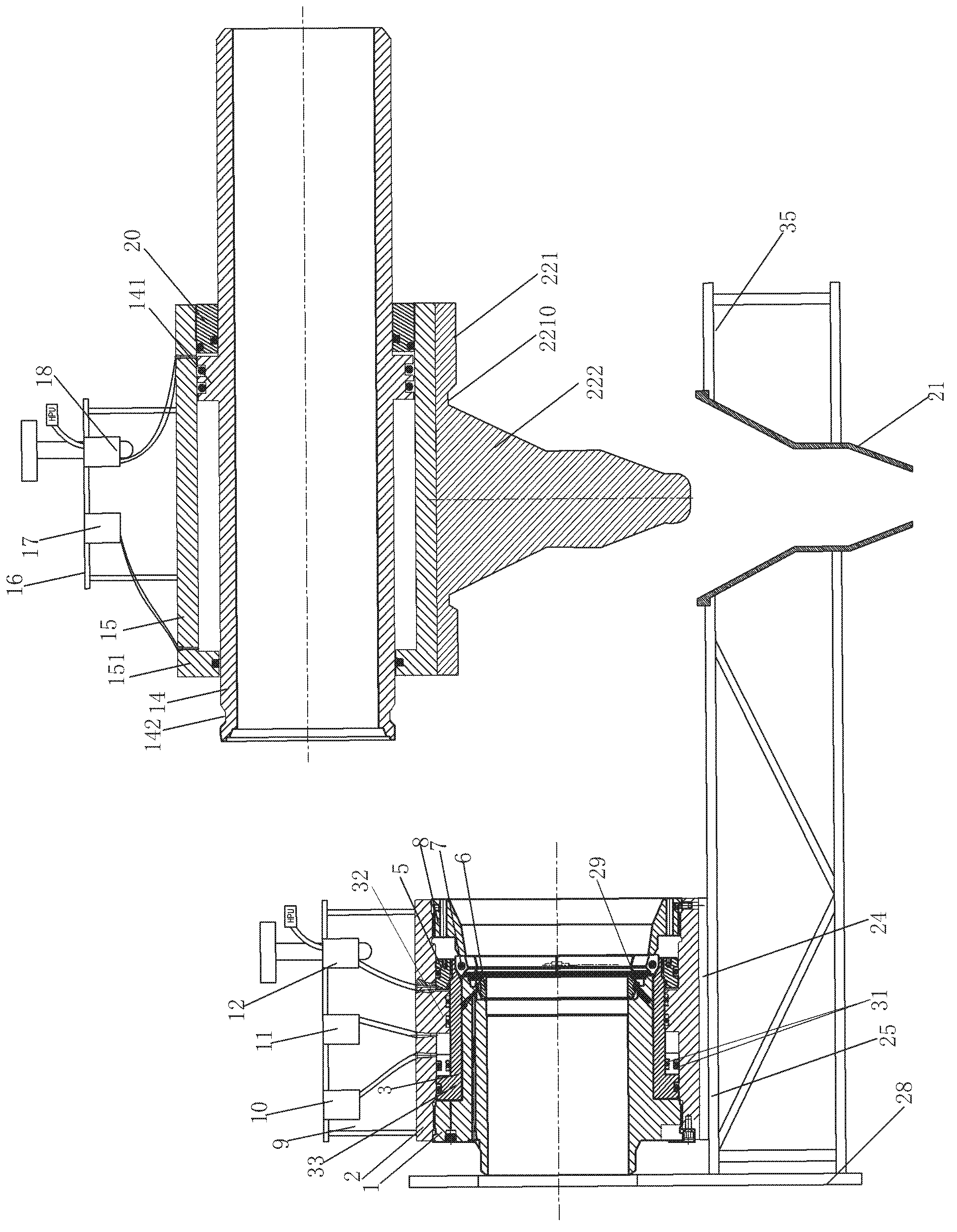 Hydraulic control underwater pipeline horizontal docking and locking device and docking and locking method thereof