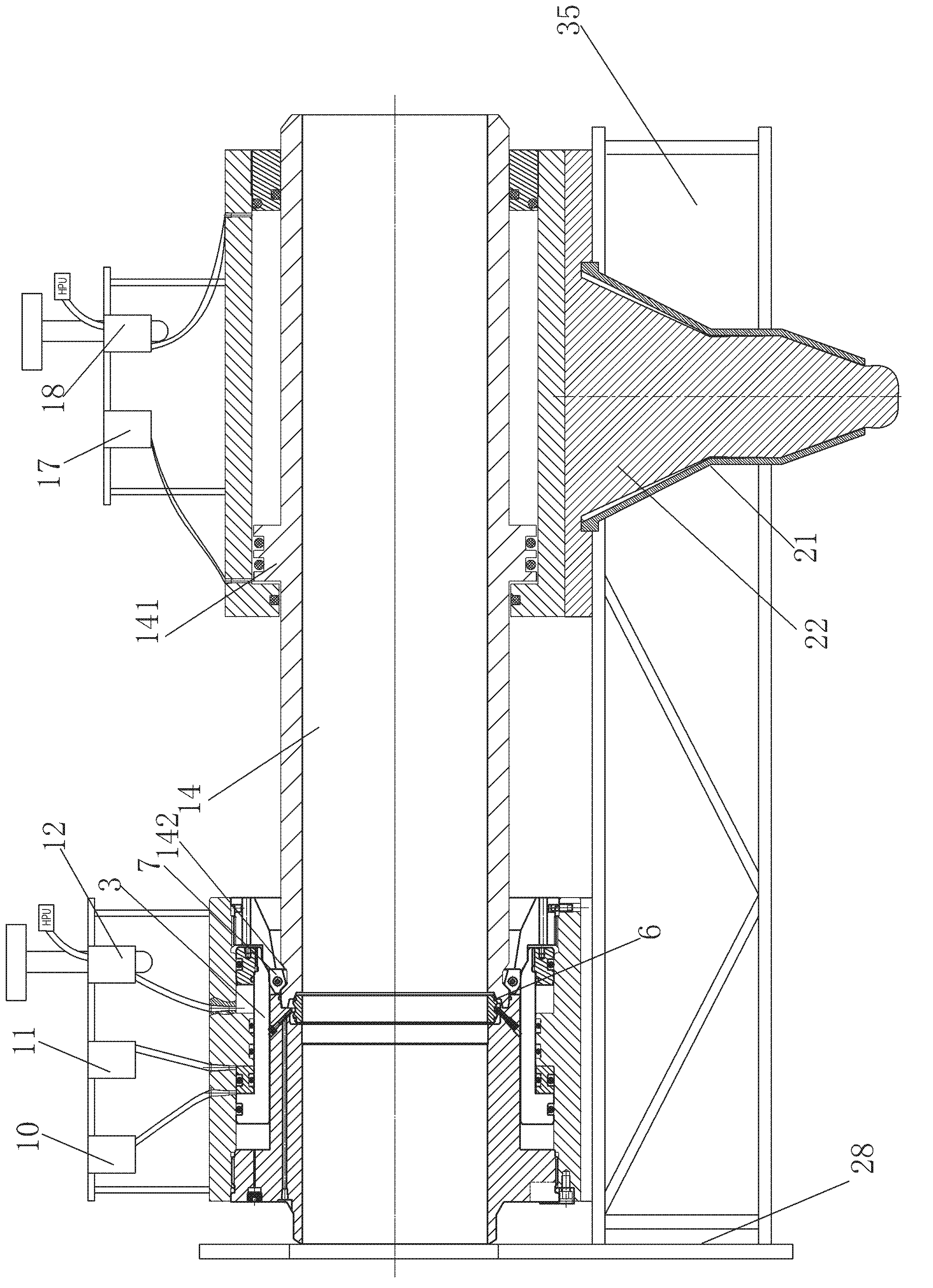 Hydraulic control underwater pipeline horizontal docking and locking device and docking and locking method thereof