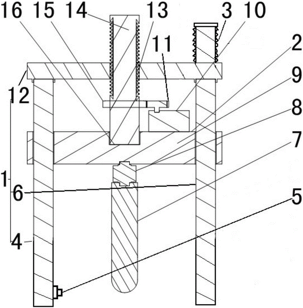 Portable tester for static indentation damage prefabricating of large-scaled composite material structure