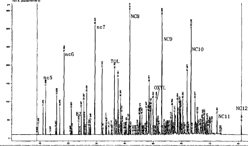 Method for automatically analyzing gasoline composition by utilizing gas chromatography