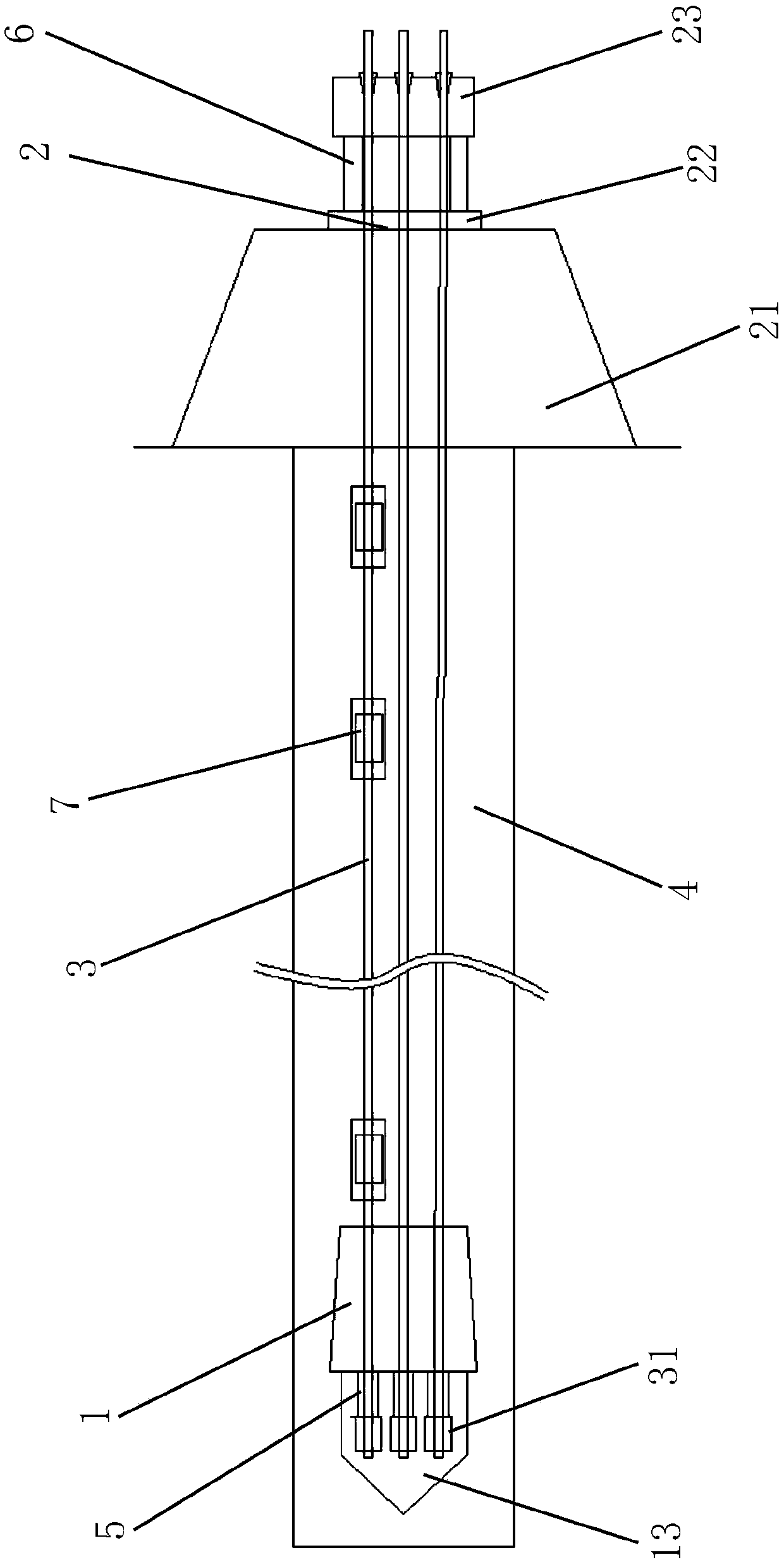 Intelligent anchor cable system and its fixing method suitable for rock slope support and whole-process monitoring