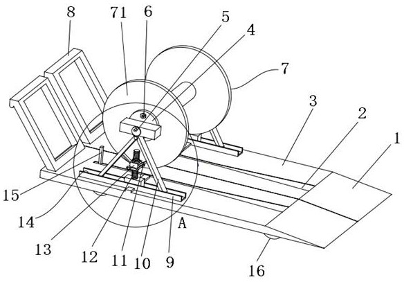 A large drum high-voltage cable collection device and cable collection method