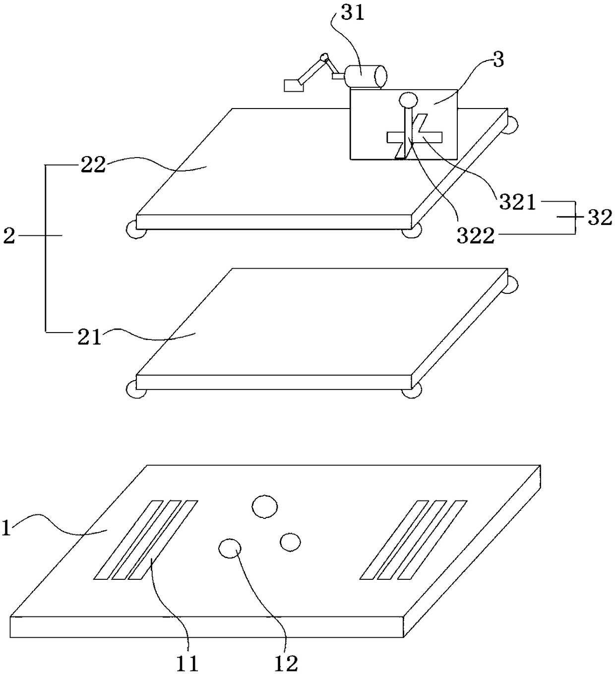 Three-dimensional adjusting device