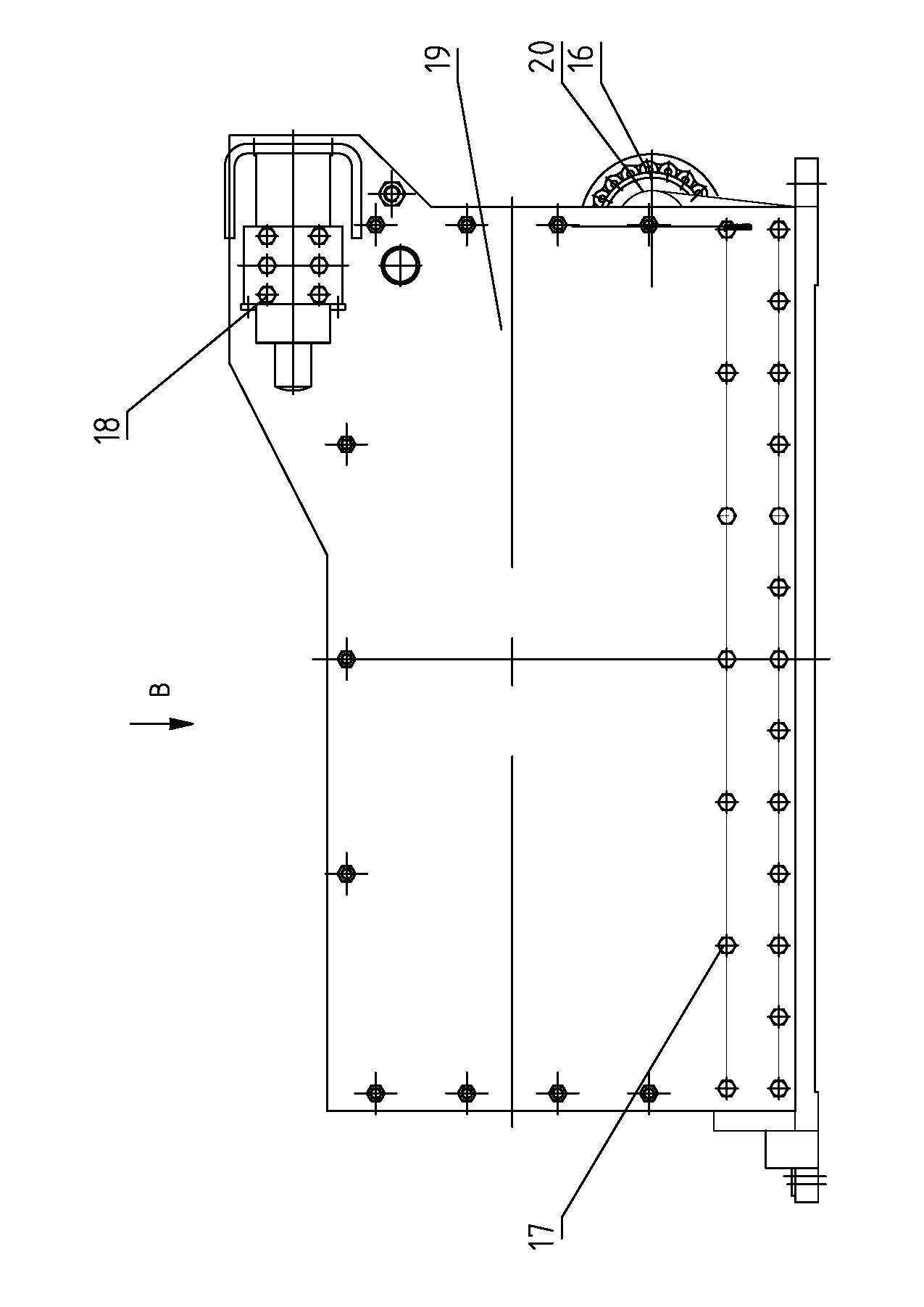 Hydraulic track rock loader