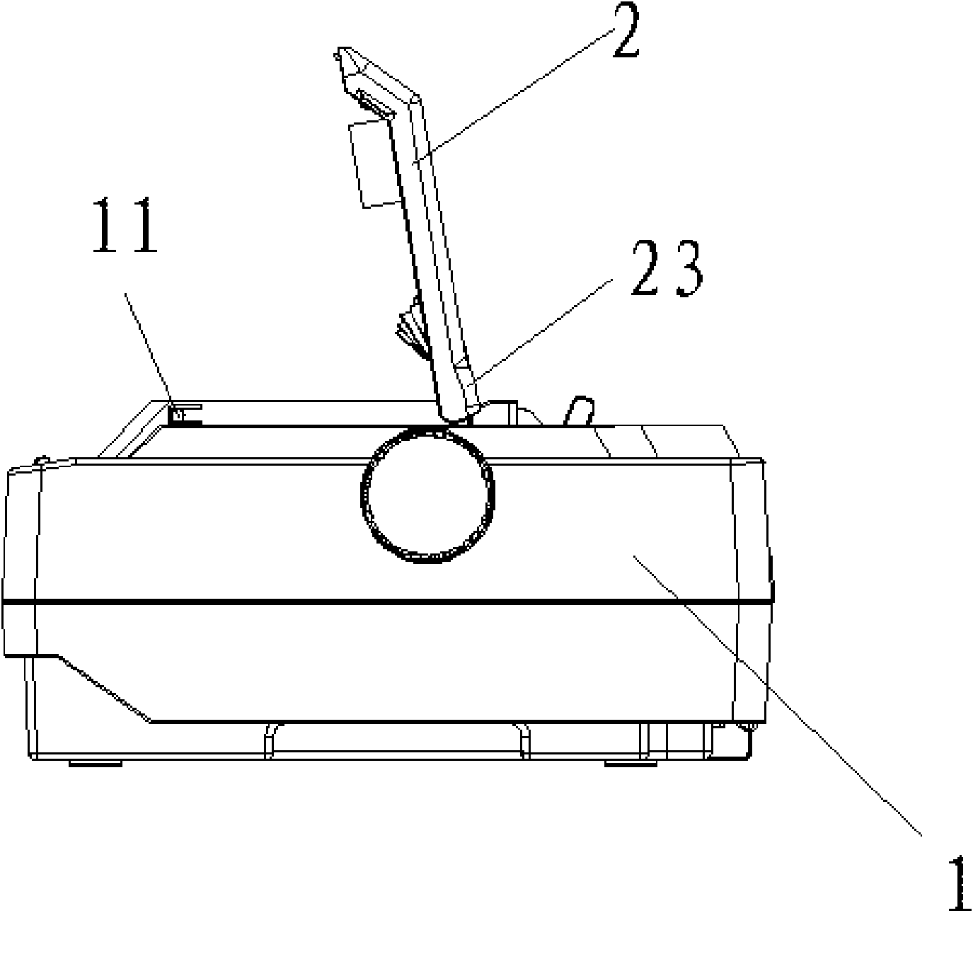 Upper cover structure of post articulated printer with paper tearing function