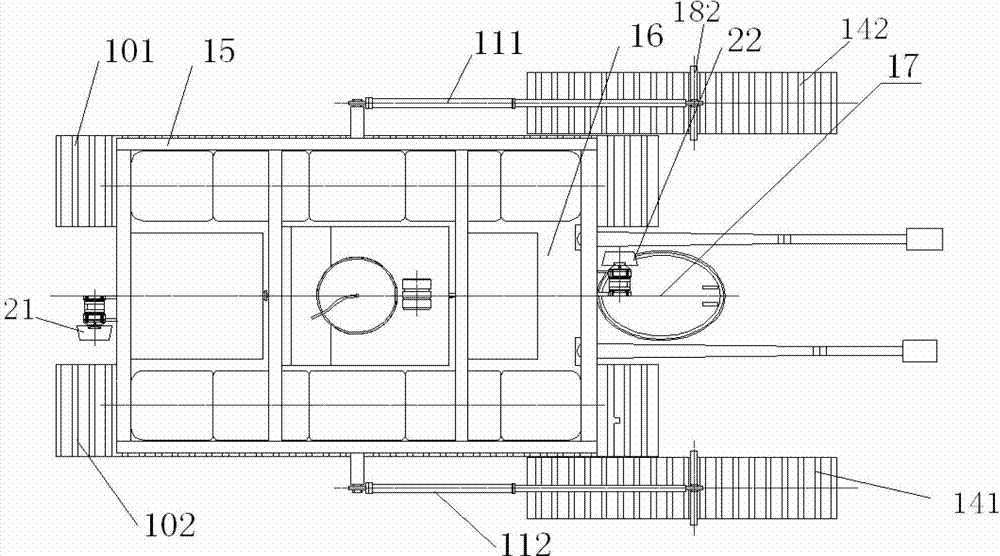 Underwater unmanned remote-control heavy-load work vehicle