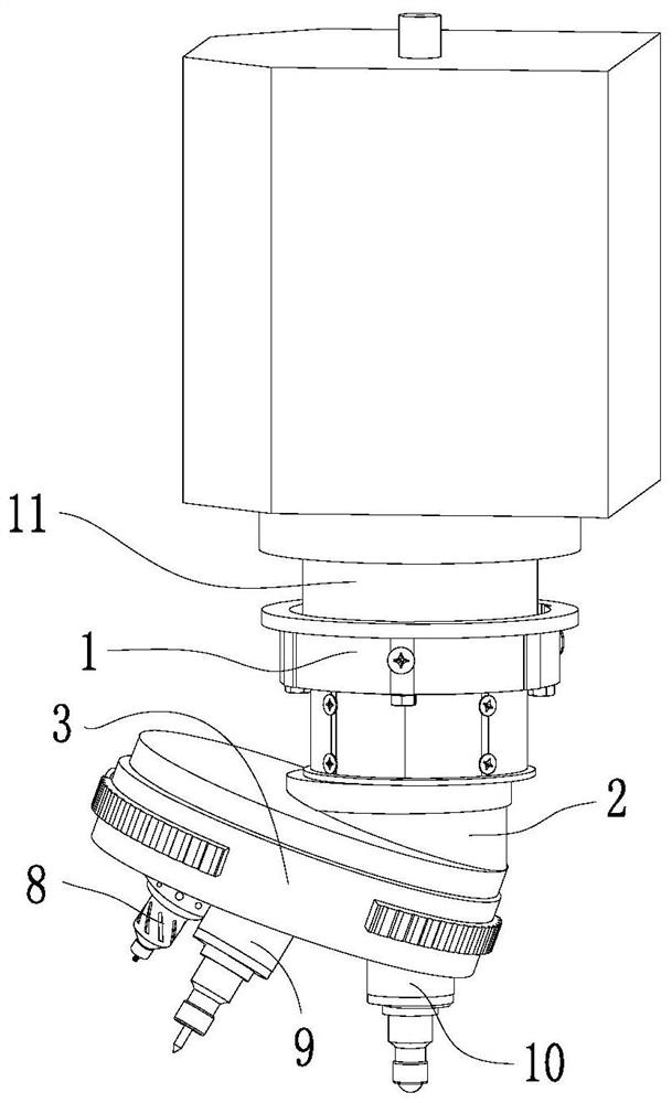 Convertible clamp with three cutters for ultrasonic milling, impacting and rolling