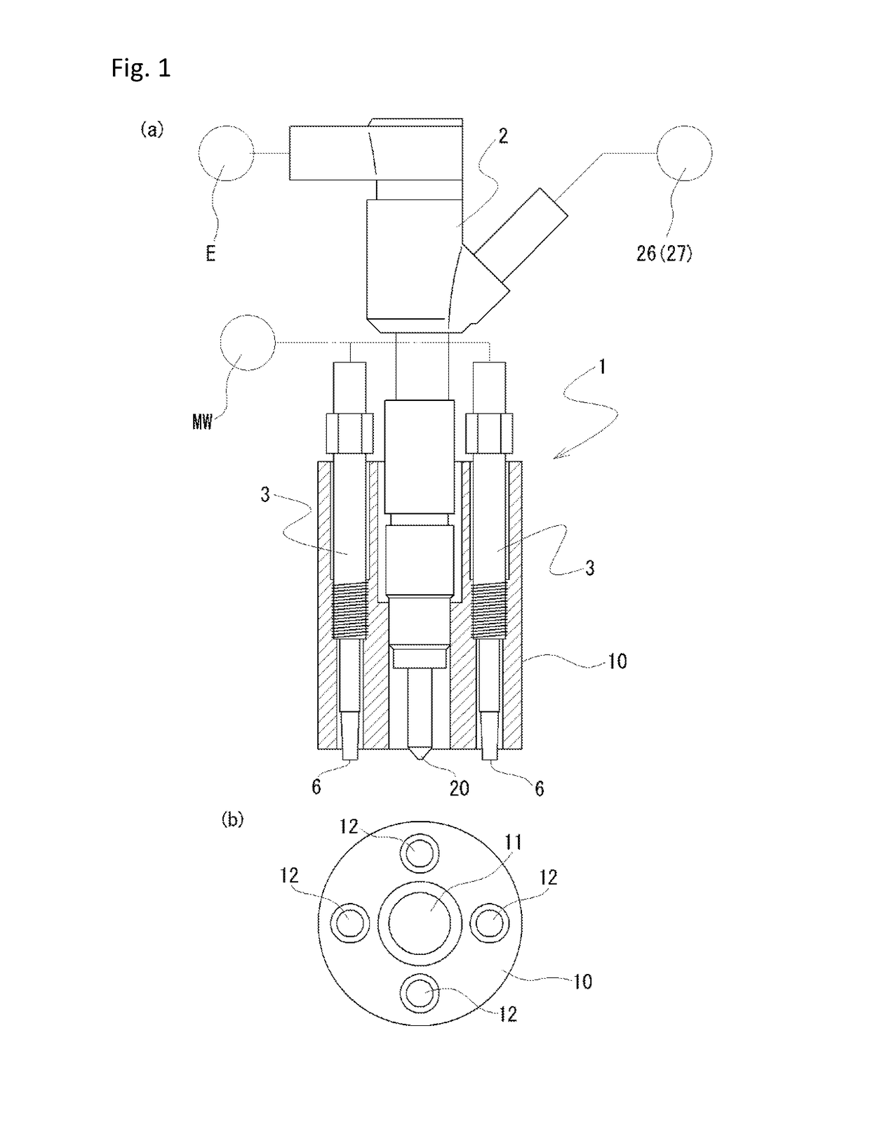 Injector having in-built ignition system