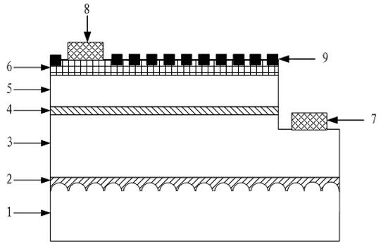 Light emitting diode with oxide nano array structure and preparation method thereof