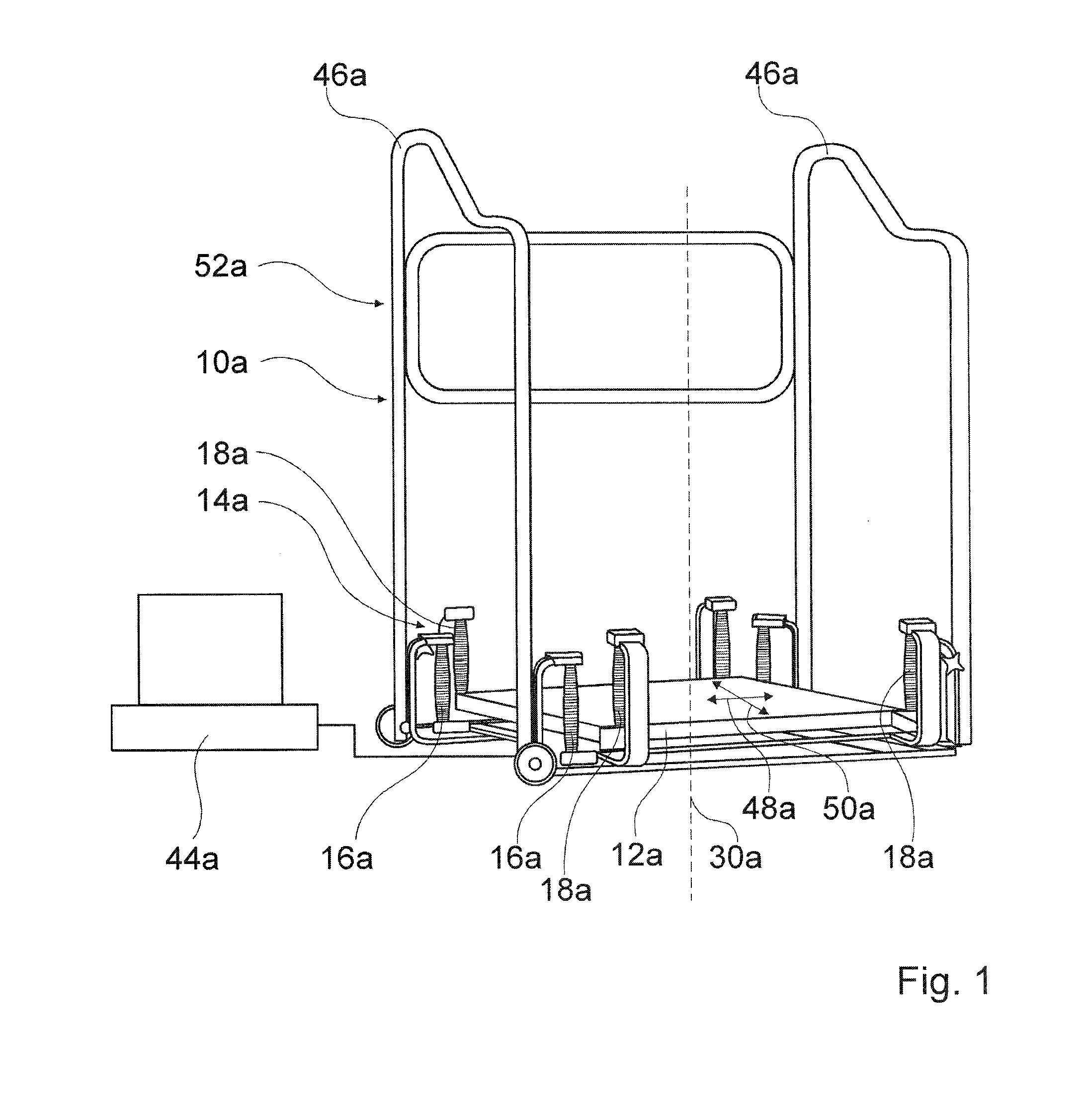 Apparatus, in particular for balance training, having at least one movable platform