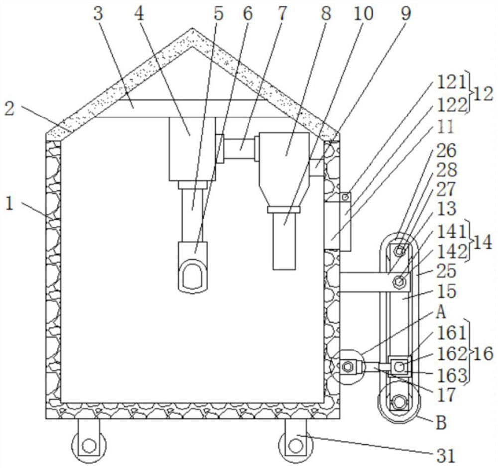 A granary for grain storage that is convenient for movement and transshipment