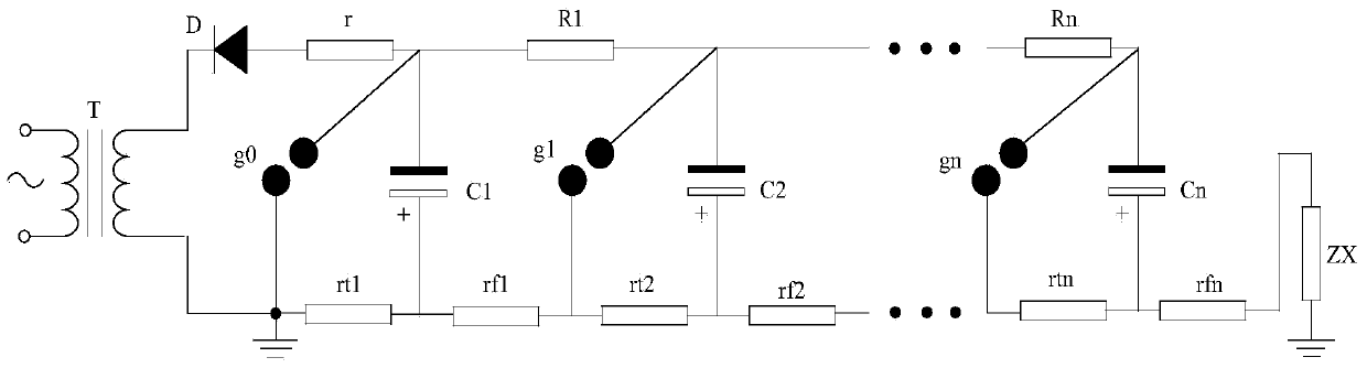 Gapless lightning impulse voltage generator