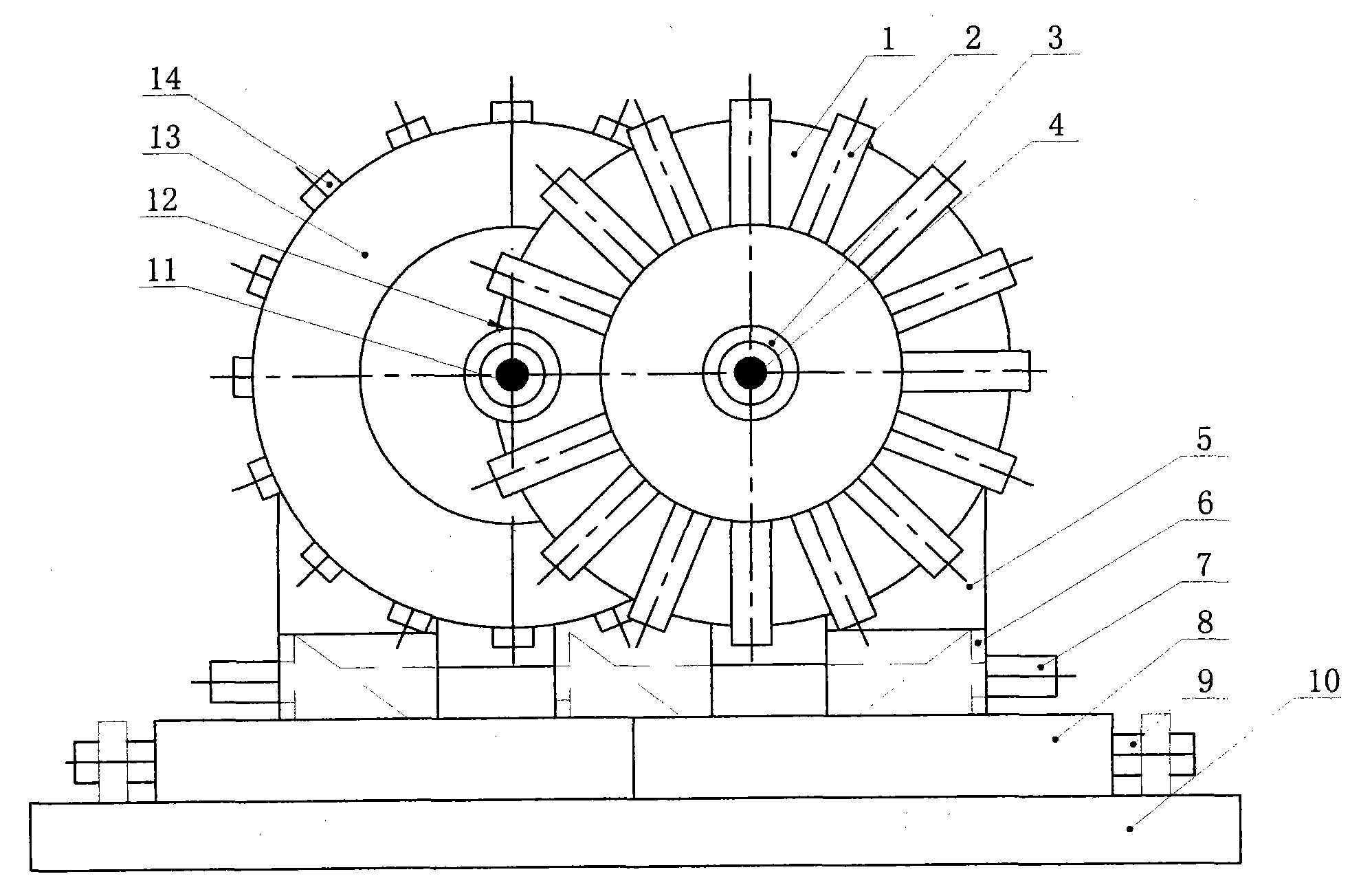 Device for detecting sizes of displacement type segmented round steel and ribbed steel bar