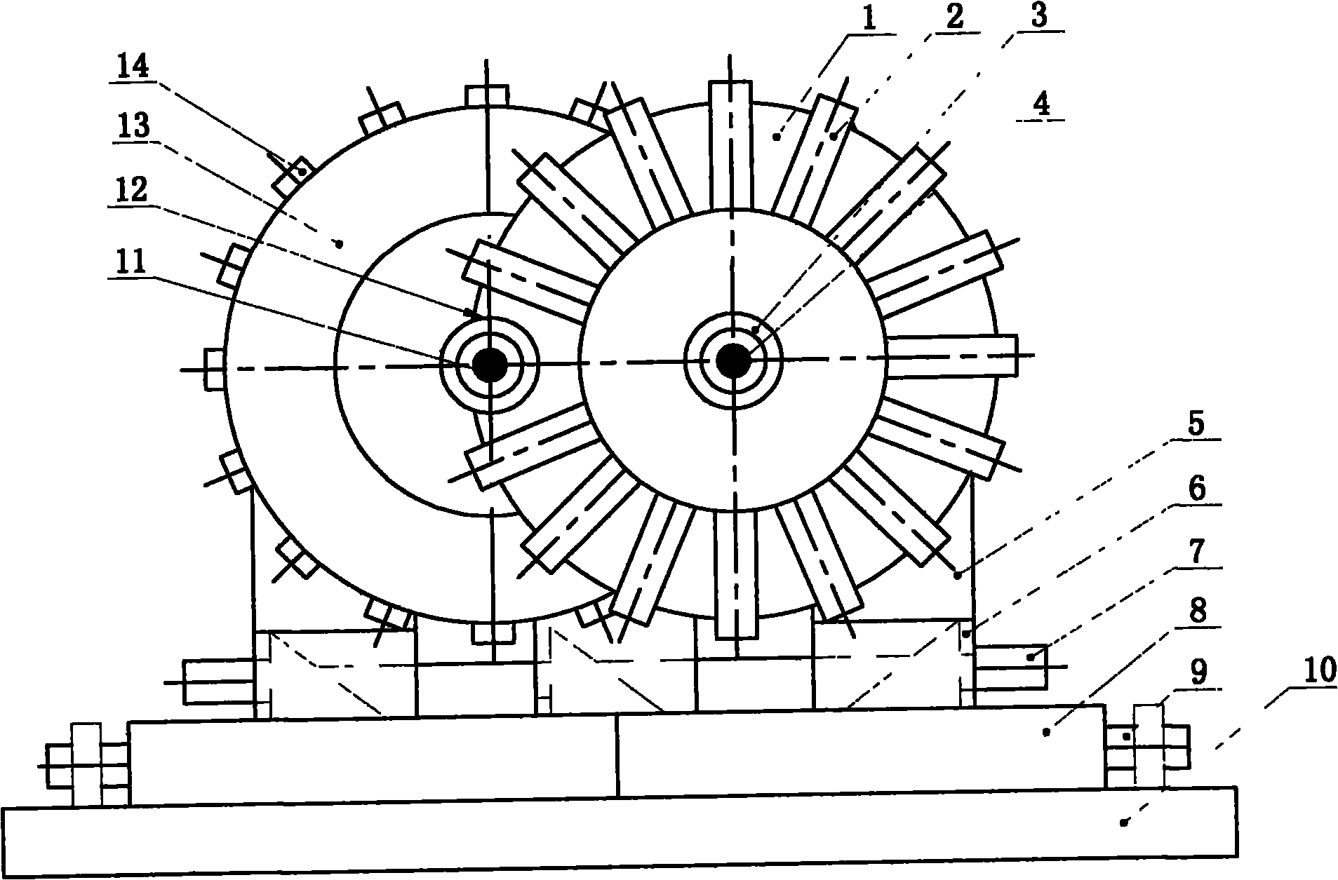 Device for detecting sizes of displacement type segmented round steel and ribbed steel bar