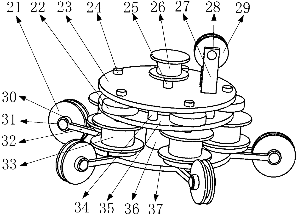 A protective steel wire dividing mechanism for rock climbing