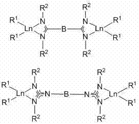 Catalytic system for catalyzing polymerization of conjugated diolefins with bridging amidino-guanidyl dual-core rare-earth metals