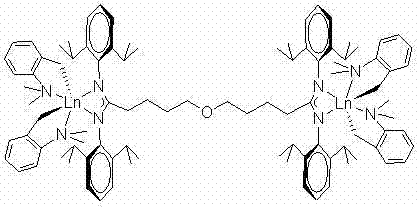 Catalytic system for catalyzing polymerization of conjugated diolefins with bridging amidino-guanidyl dual-core rare-earth metals