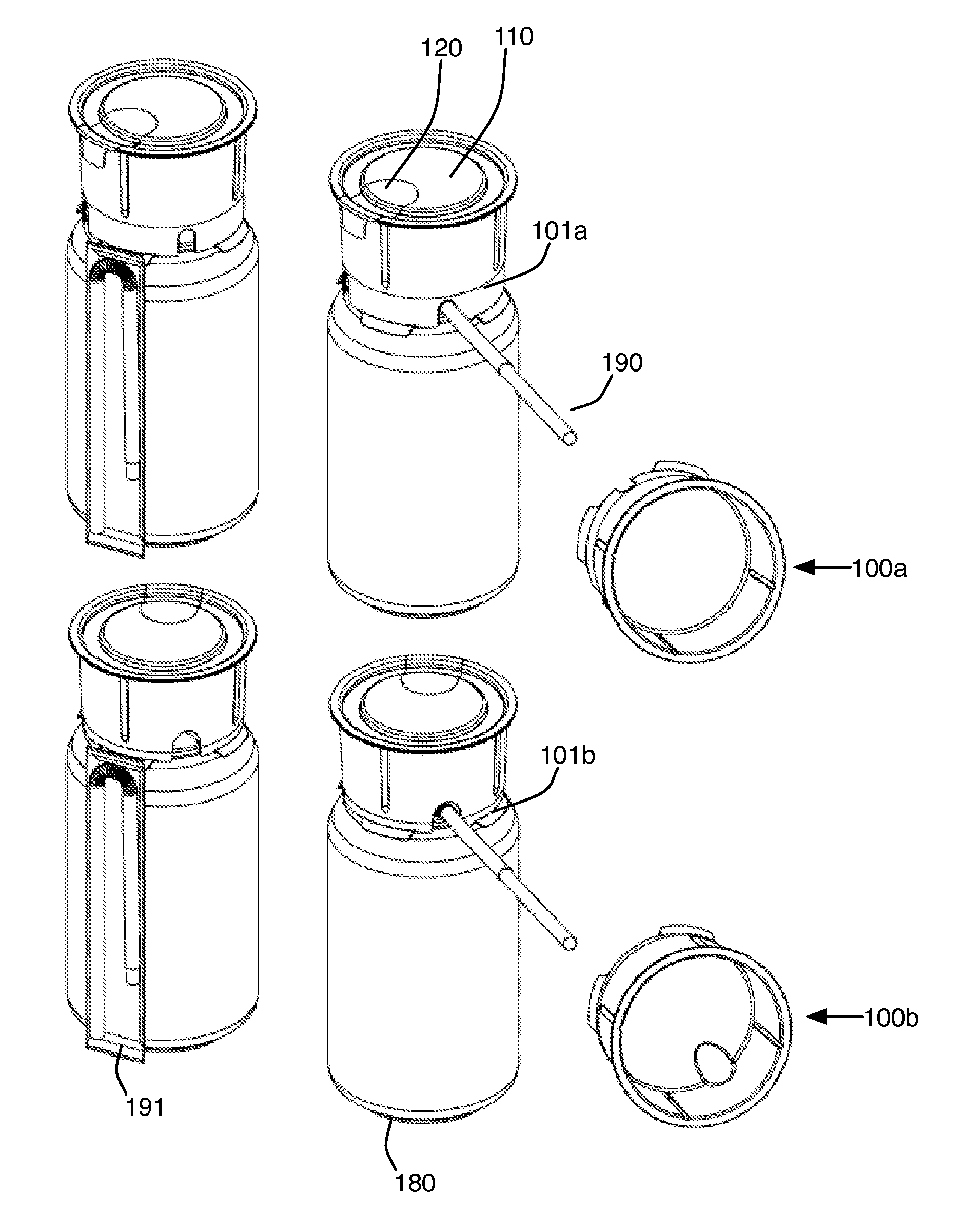 Top mounting can container