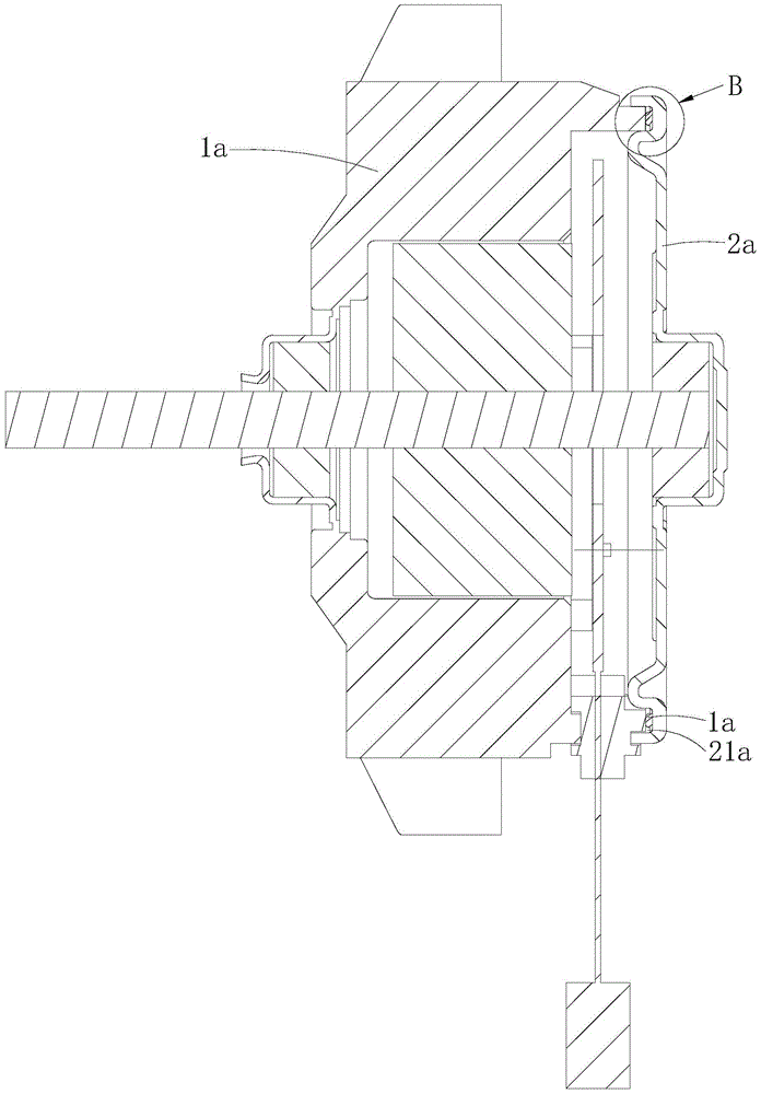 Plastic package stator and bearing end cap waterproof sealing structure and plastic package motor