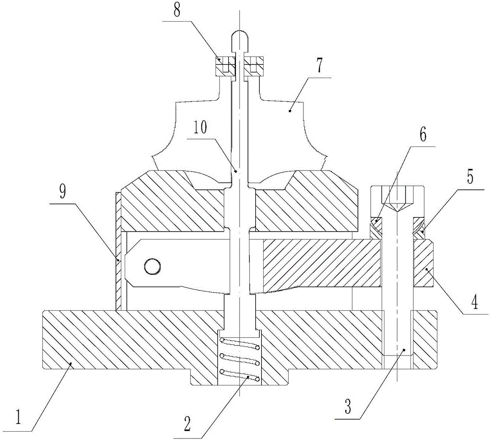 Clamp structure used for center hole positioning and clamping