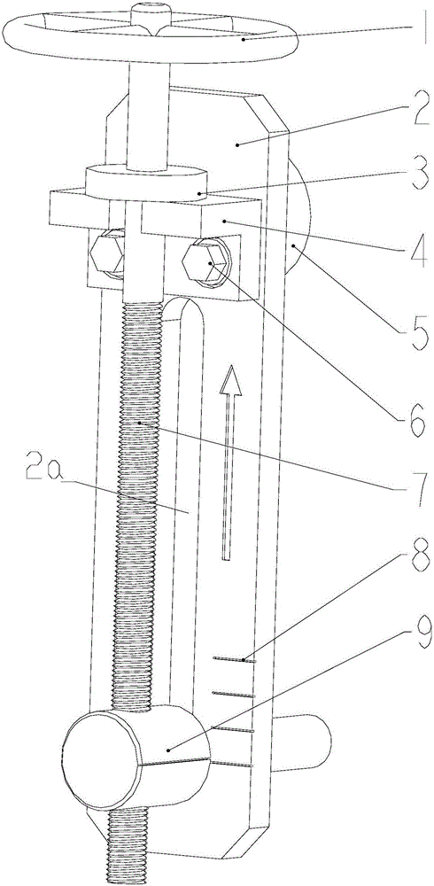 Engine belt tensioning adjusting mechanism