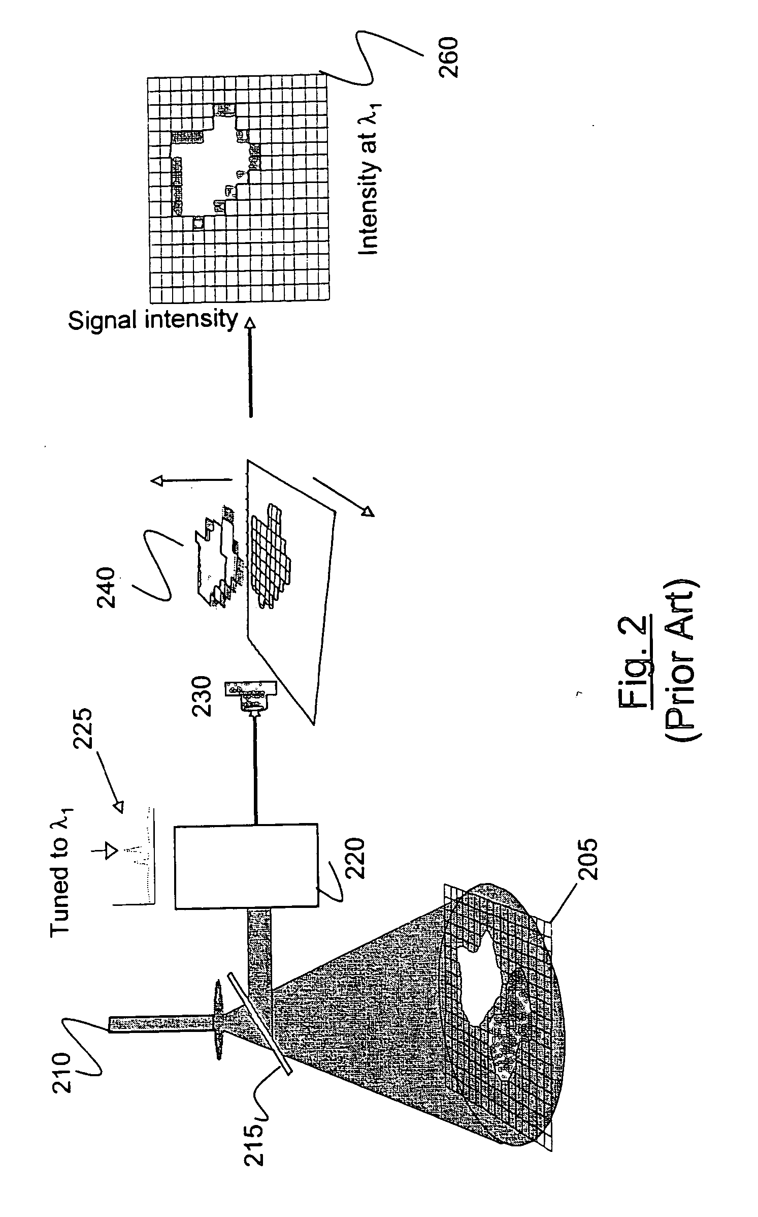 Method and apparatus for compact spectrometer for multipoint sampling of an object